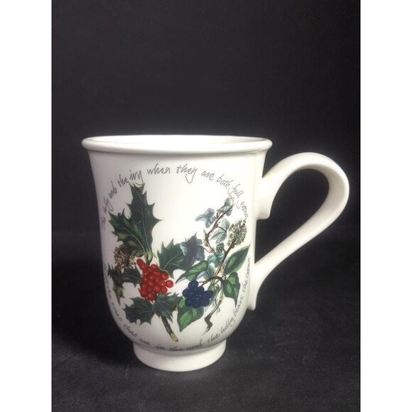 The Holly and The Ivy Christmas mug Portmeirion Christmas dinnerware coffee cup - Picture 1 of 9